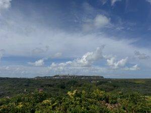 Blick über die Dühnenlandschaft nach Helgoland