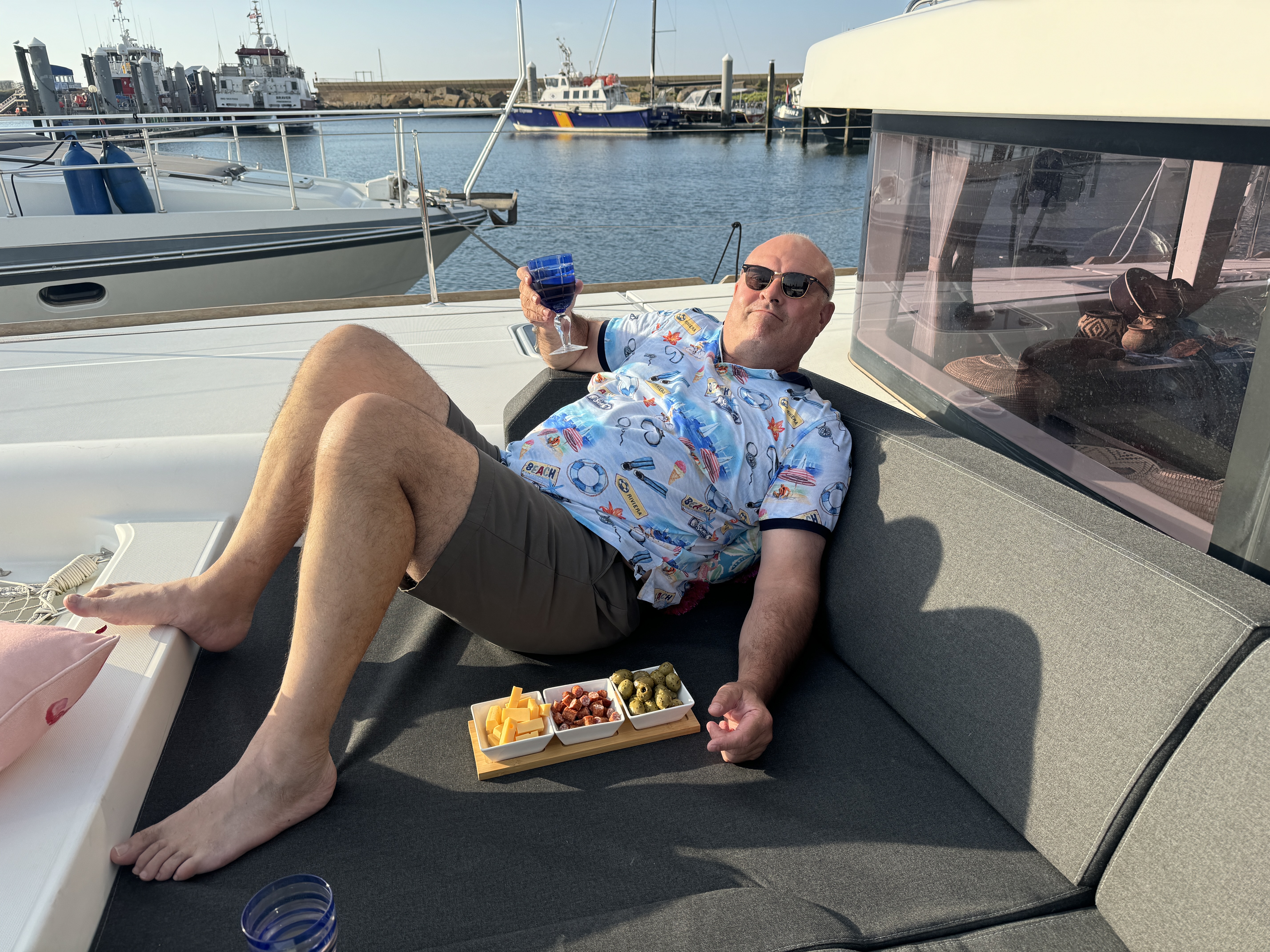 Sundowner im Frontcockpit