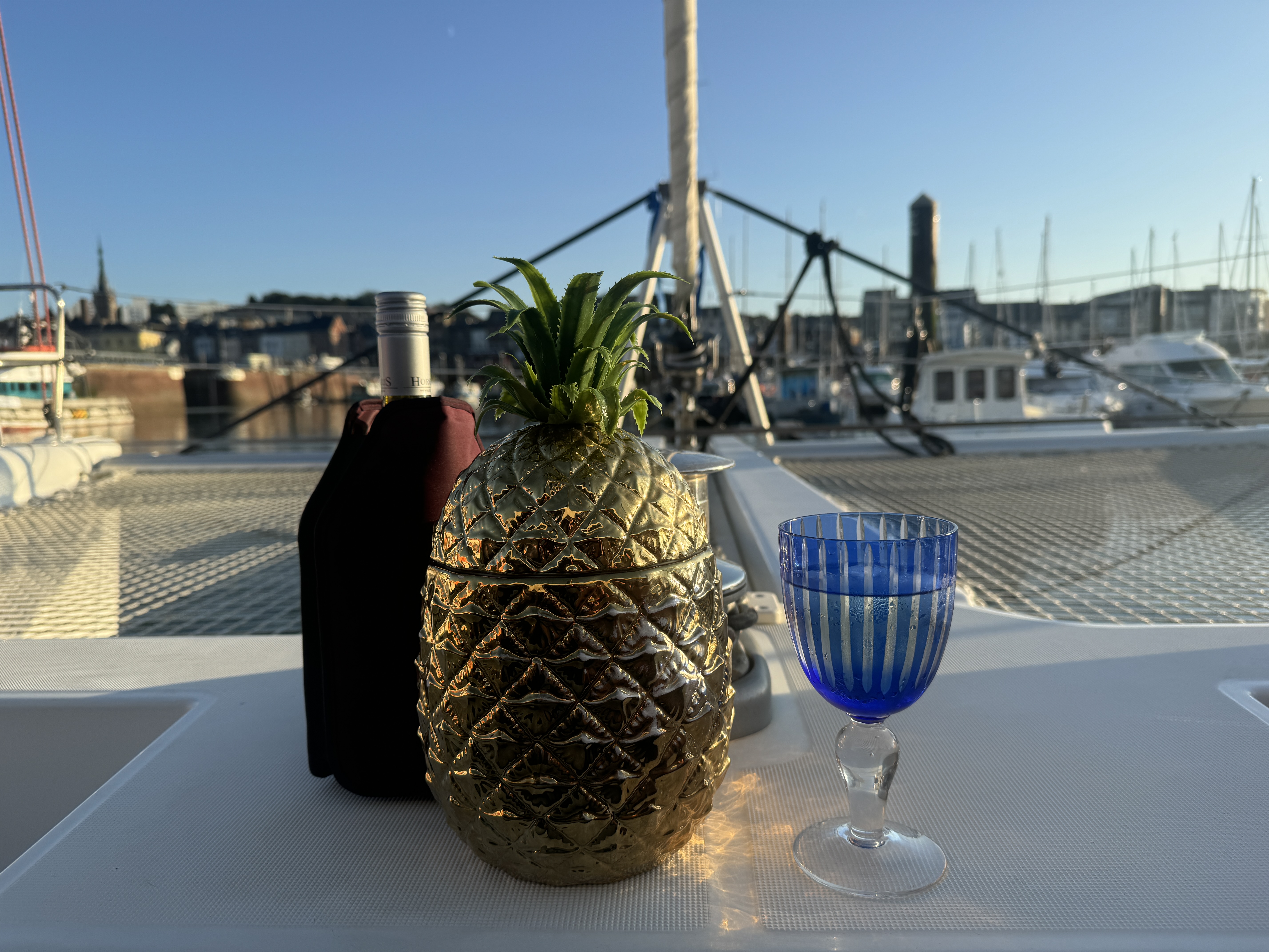 Sundowner im Frontcockpit