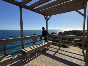 Anja genießt die Aussicht