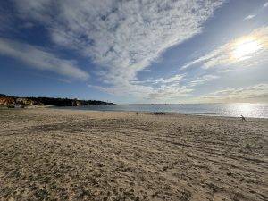 Unsere Ankerbucht - diesmal von Land aus