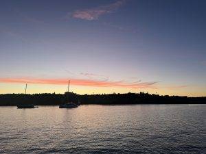 Here comes the sun - Ankerfeld um 7 Uhr morgens