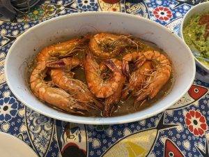 Lecker! Garnelen in Knoblauch-Öl