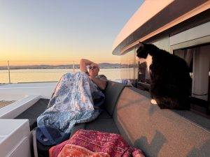 Axel und Lucky genießen das Schauspiel