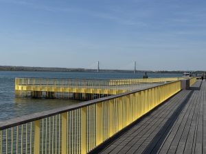 Blick zur Brücke über den Guadiana