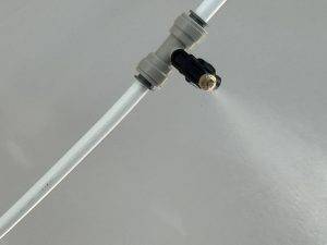 Wassernebeldüse am T-Stück Wassernebel zur Abkühlung