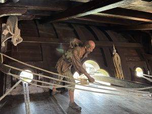 Steuermann bei der Arbeit