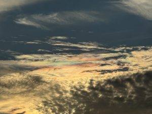 Grün-blaue Wolken