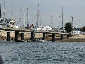 Dinghydock bei der Werft