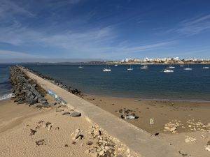 Blick vom Praia do Mohle zum Ankerfeld