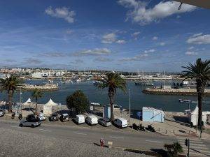 Blick auf die Werft von Lagos