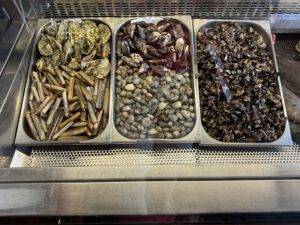 Frische Muschelzutaten