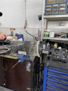 Arbeit an den Saildrives