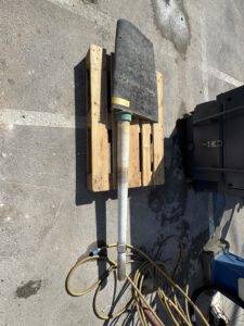 Backbordruder ausgebaut