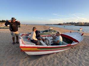 Zum Sundowner an den Strand