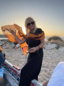 Inge wird angestrahlt