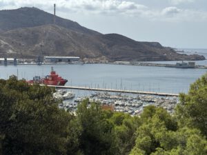 Die Marina von oben