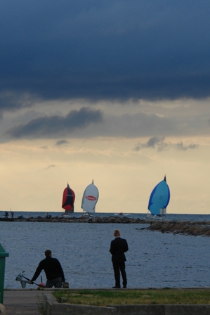 Schnell rein, bevor der Regen kommt