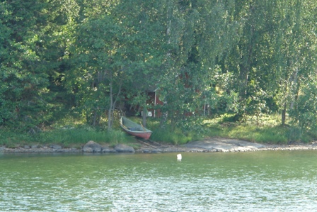 Boot mit Sommerhus	