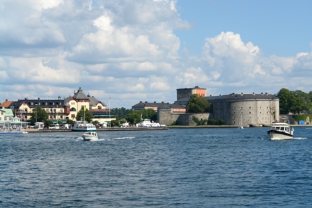 Blick auf die Festung von Vaxholm